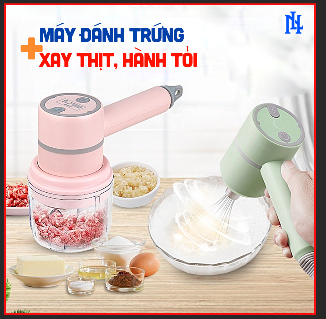 Máy xay thịt đa năng kiêm đánh trứng, xay tỏi ớt, trộn bột, tạo bọt cafe