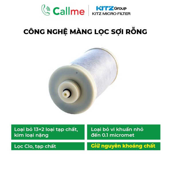 Lõi lọc thay thế Kitz OASC-S9 thay cho Kitz OSS-TS9 - Lọc 7500 lít nước, nước uống trực tiếp, màng sợi rỗng - Hàng nhập khẩu chính hãng