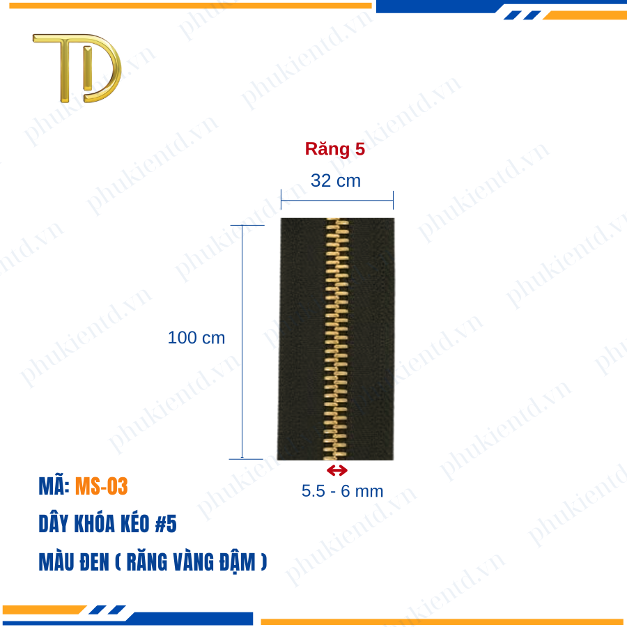 Dây khóa kéo túi xách, dây khóa kéo kim loại, dây khóa kéo răng 5 đen, Mạ điện độ bền 5-8 năm
