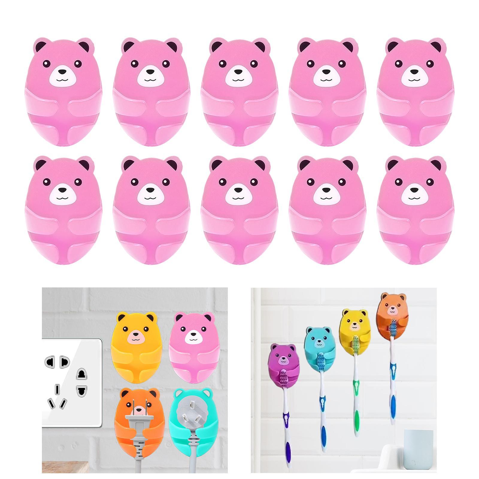 Wall Mounted Plug Organizer, Power Plug Hook, Multipurpose Hanger Cute Plug Hooks, Plug Holder, for Bathroom Kitchen Entryway Office