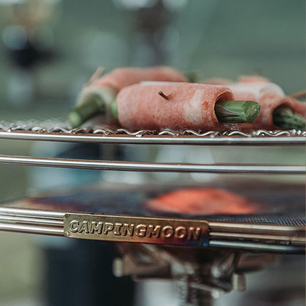 CAMPINGMOON Portable StoveTop Grill Net Mini Foldable Furnace Grill Rack Barbecue Toast Baking Holder Heating Bracket