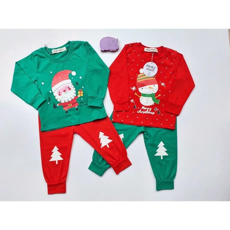 bộ cotton noel cho bé trai bé gái