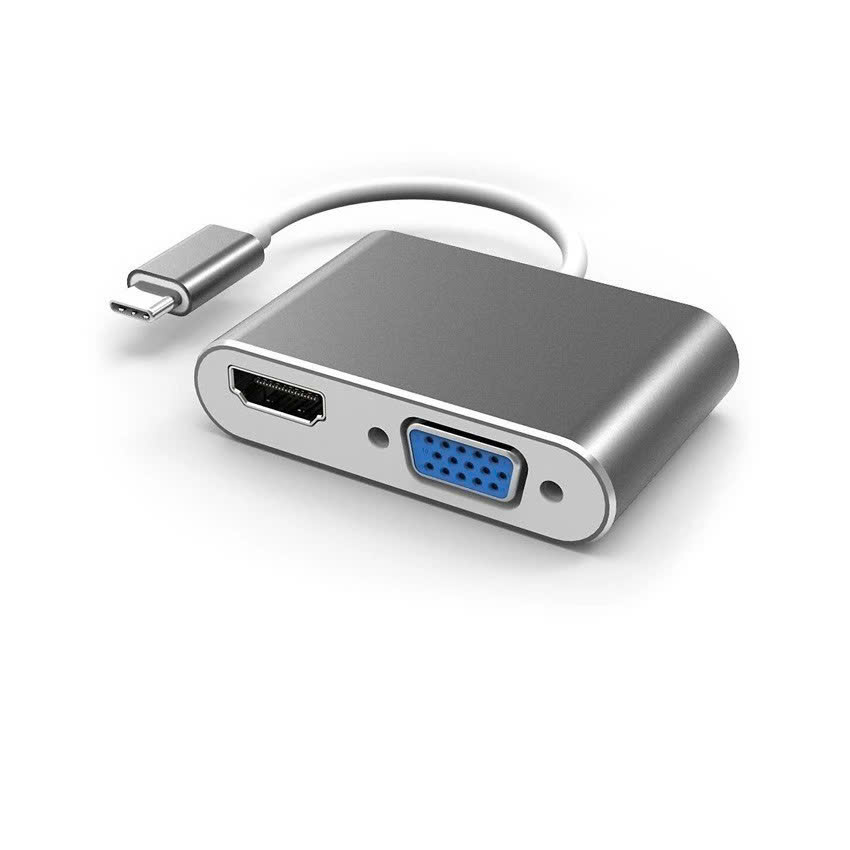 Cáp Chuyển Đổi USB Type-C Sang VGA HDMI (15cm) - Hàng Chính Hãng