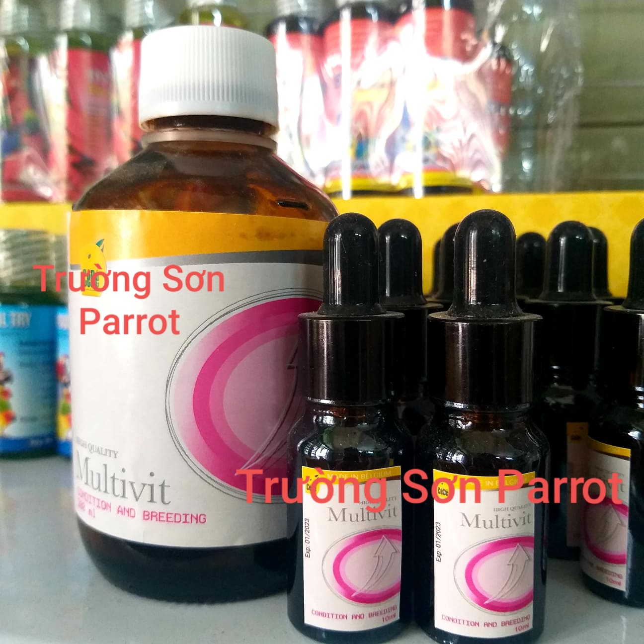 1 chai 10ml vitamin cho vẹt, chim cảnh, chào mào, yến hót, bồ câu...