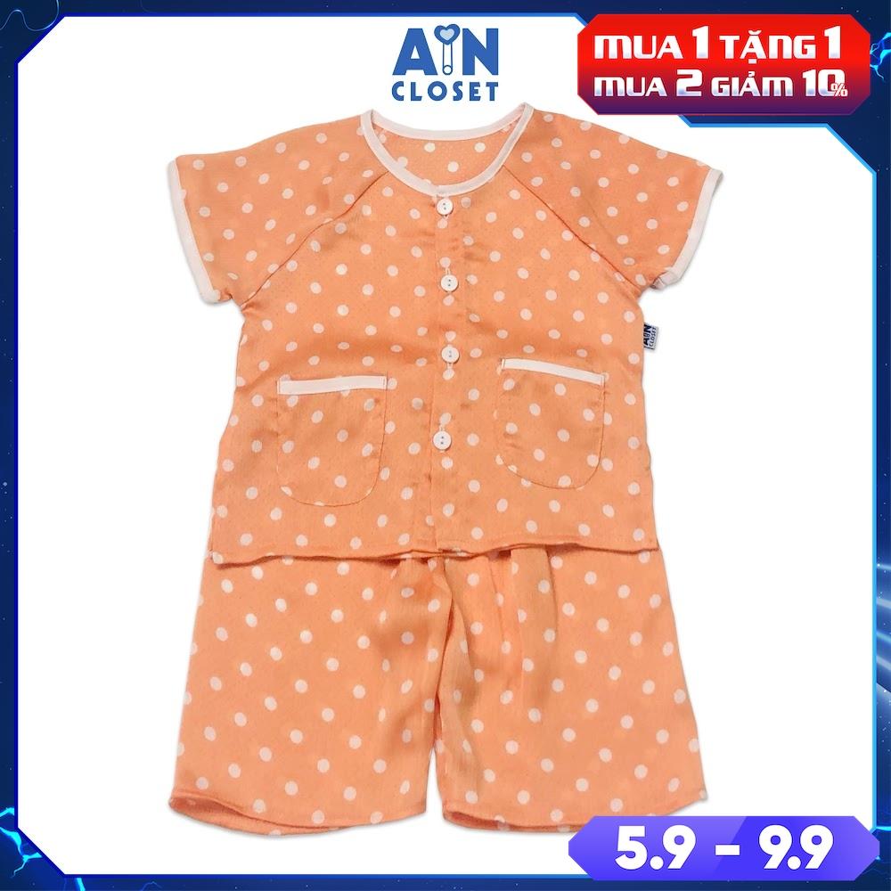 Bộ quần áo Bà ba lửng unisex họa tiết Bi cam lụa - AICDBGBQ6JBI - AIN Closet