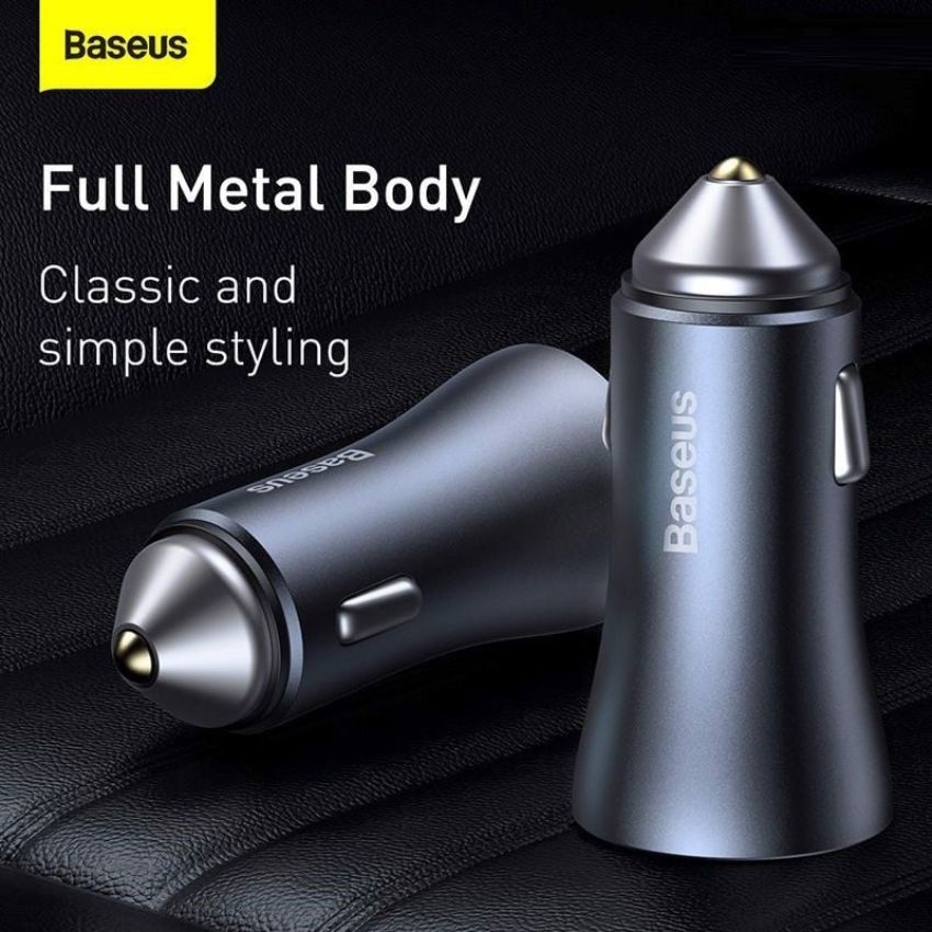 Bộ tẩu sạc Baseus golden contactor pro dual quick charger car ô tô 40W TZCCJD- Hàng chính hãng