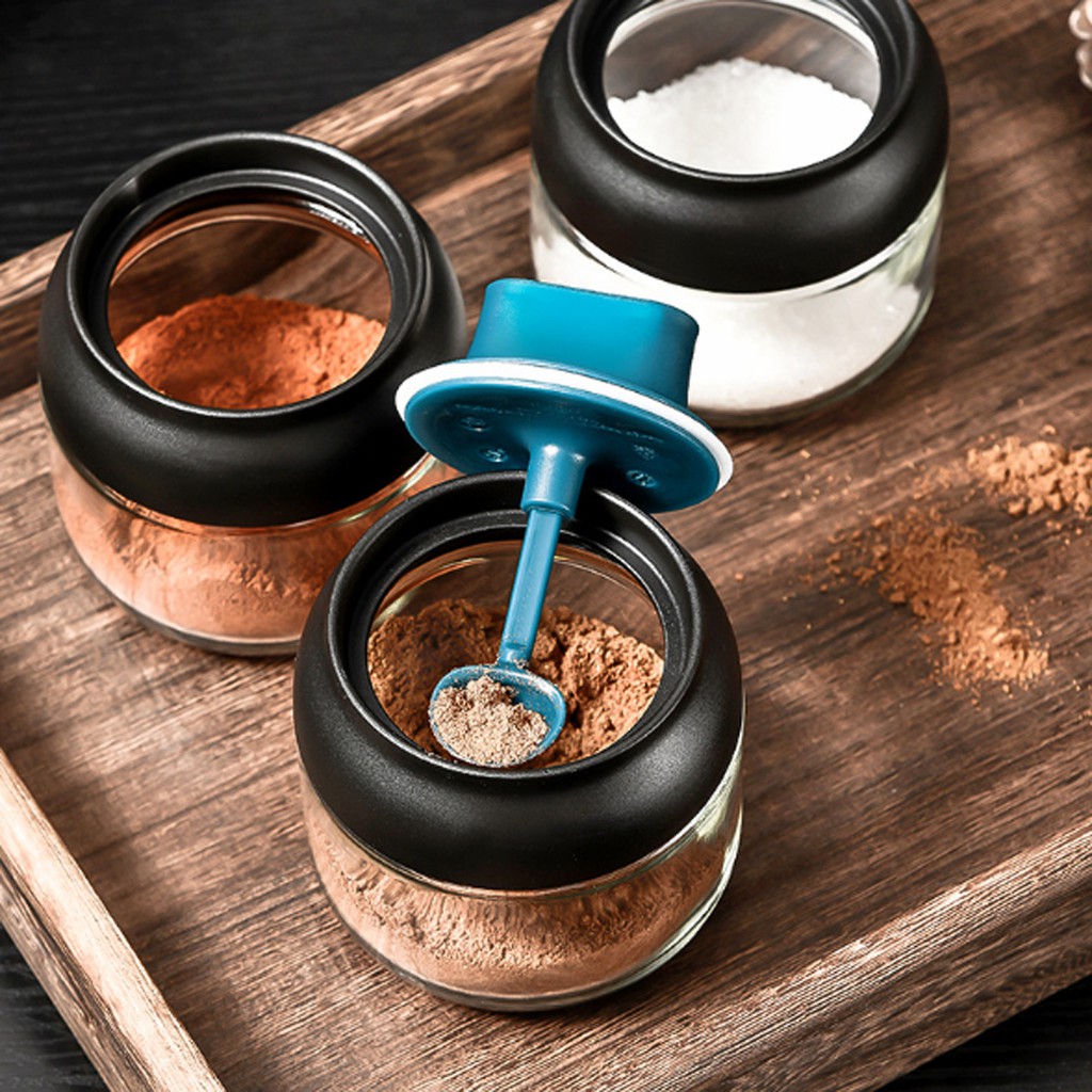 Hủ thủy tinh mini đựng gia vị kèm muỗng HT692 - Hũ, lọ đựng gia vị ...