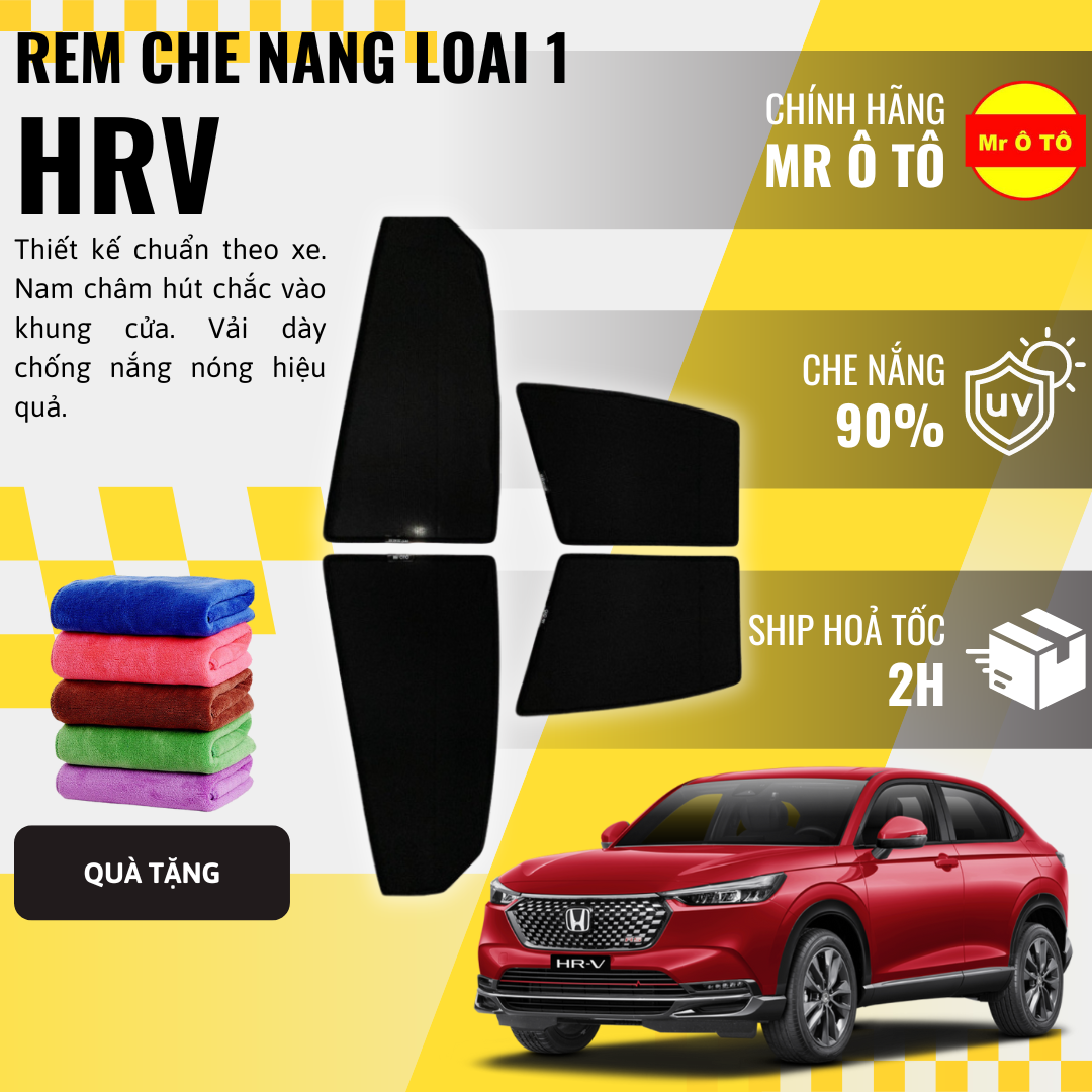 Rèm Che Nắng Xe Honda HRV Loại 1 Mr Ô TÔ Bảo Hành 24 tháng Cam Kết Chuẩn Khít Theo Xe