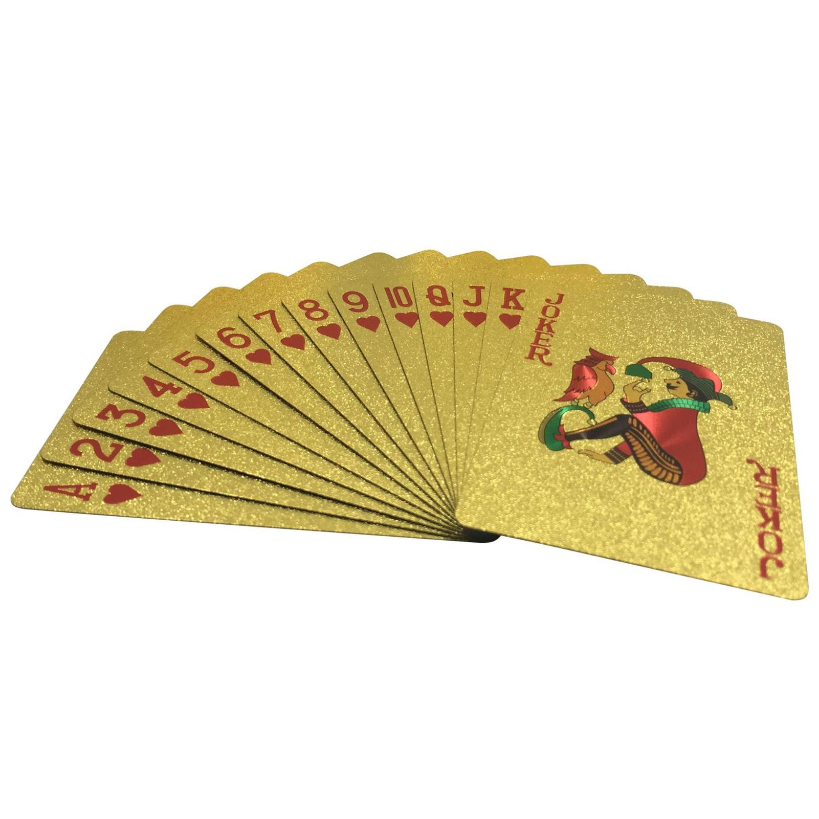 Thẻ Poker Vàng Với Bộ Thẻ Chơi Chống Thấm Nước