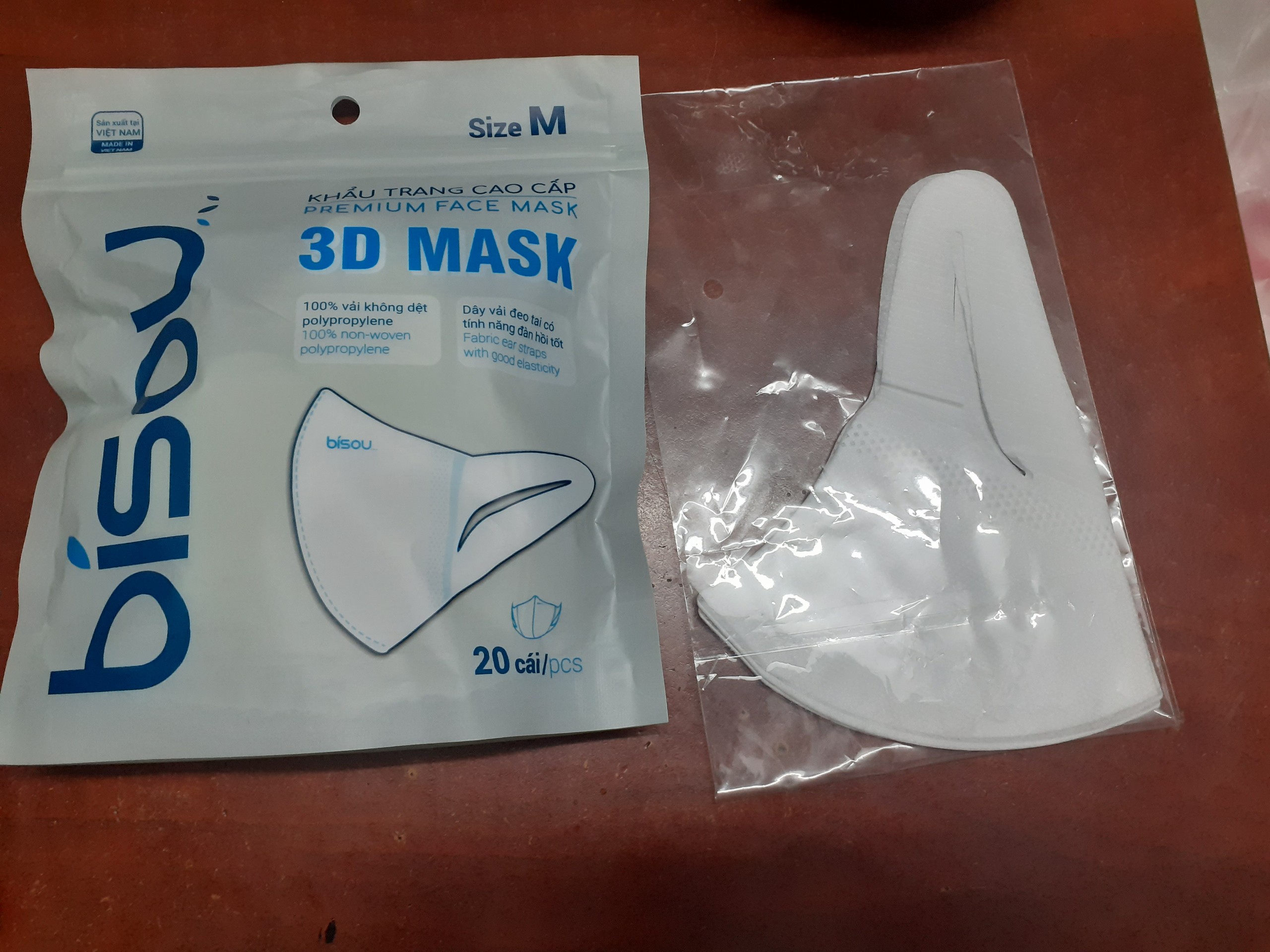 1 túi 20 cái Khẩu trang cao cấp 3D mask.