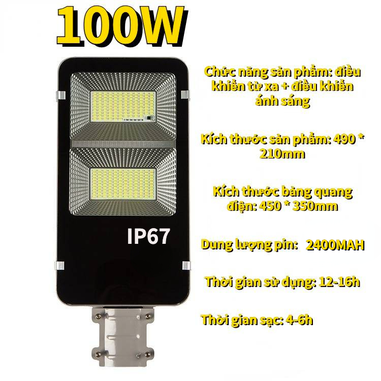 Đèn Năng Lượng Mặt Trời sân vườn 100W 200W 300W 400W