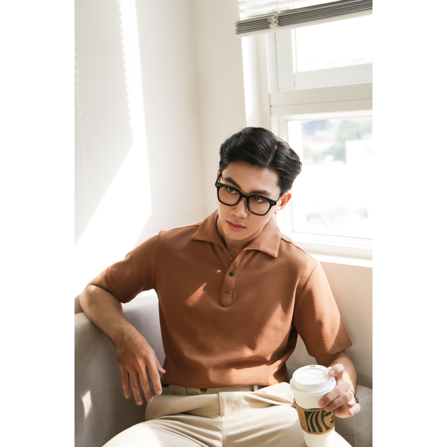 Áo polo công sở, áo thun có cổ may đo POLO-SHIRT-22-4, chất liệu thoáng mát, kiểu dáng Slim Fit - HY.WO