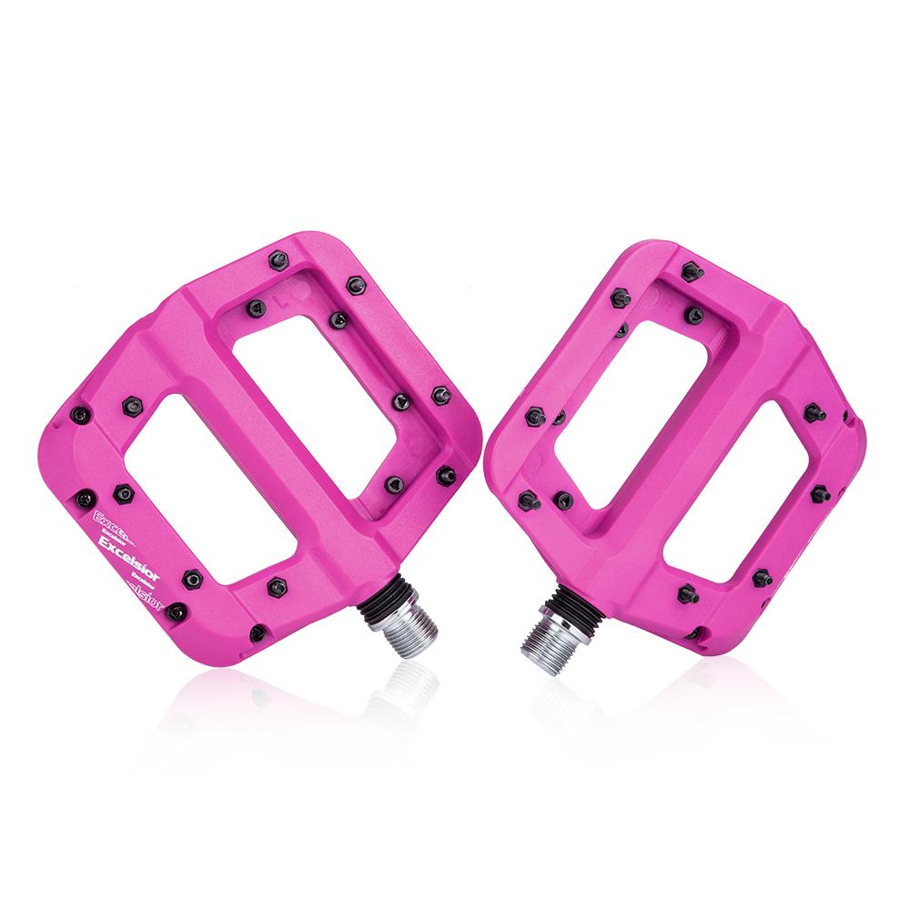 Bàn đạp xe đạp leo núi phẳng 9/16 inch,Làm bằng sợi nylon, chống mài mòn và nhẹ.Không trượt