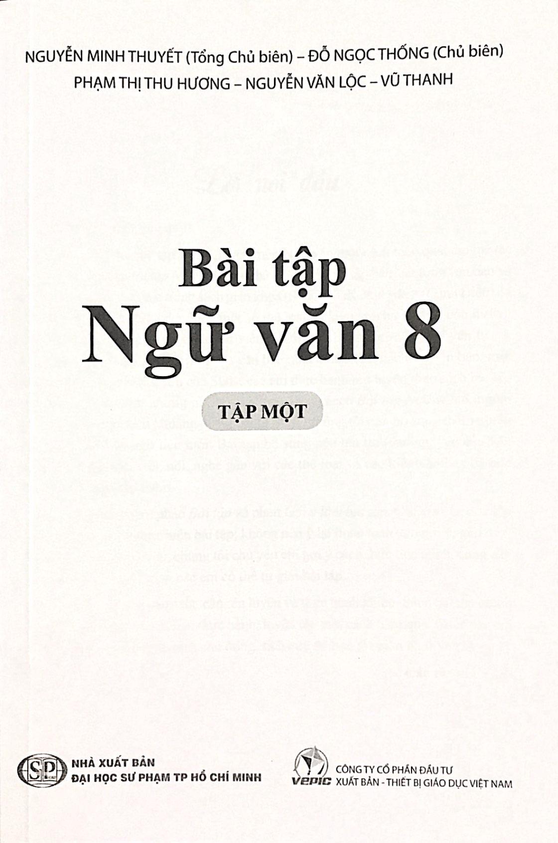 Bài Tập Ngữ Văn 8 - Tập 1