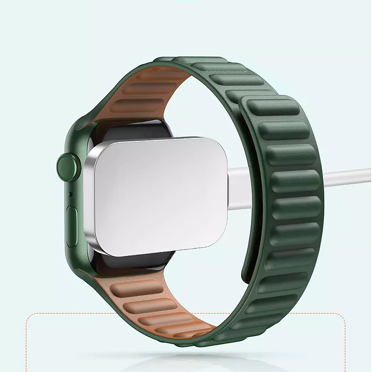 Dock đế sạc nhanh không dây magnetic 2.5W chuẩn MFI cho Apple Watch series 1 / 2 / 3 / 4 / 5 / 6 / 7 / 8 / SE / Watch Ultra 49mm sạc cổng ligning hiệu WIWU M16 sạc được tất cả phiên bản cho Apple Watch, chip sạc thông minh - Hàng nhập khẩu