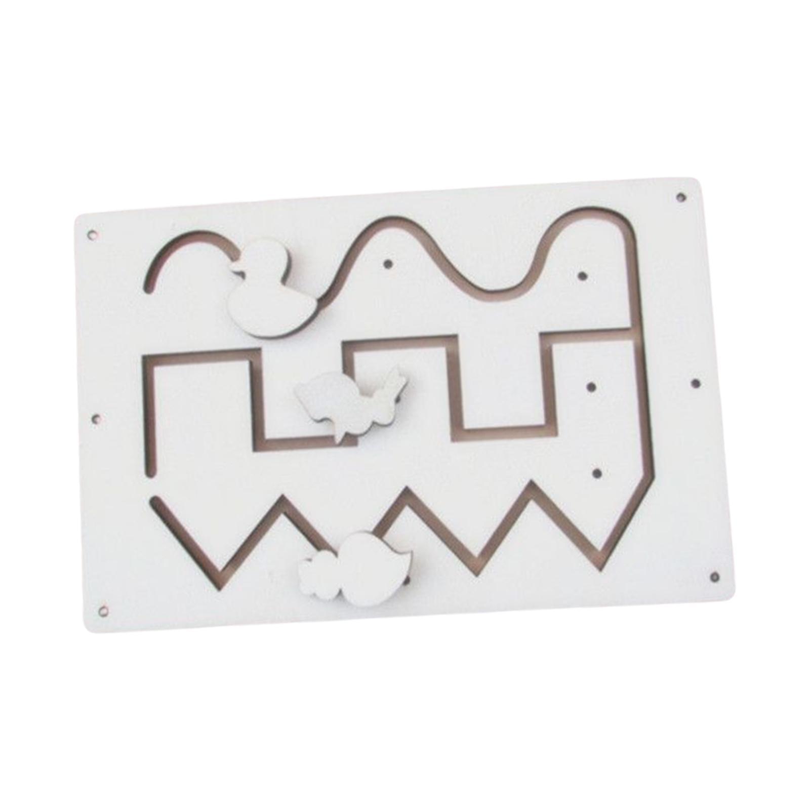 Unpainted Busy Board Slide Track ,Motor Skill Indoor Play Montessori Early Educational, slide Track Sensory Board Parts, for Game Gifts