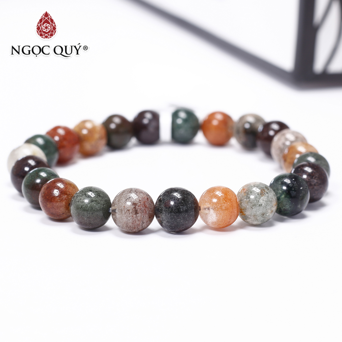 Vòng tay đá ưu linh đa sắc size hạt 8mm - Ngọc Quý Gemstones