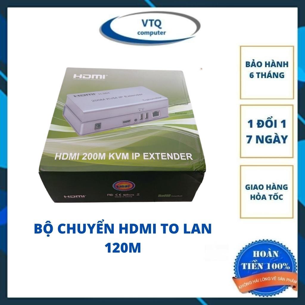 Bộ kéo dài HDMI qua Lan 120m có cổng USB hỗ trợ 4k, HDMI to LAN 120m 4K