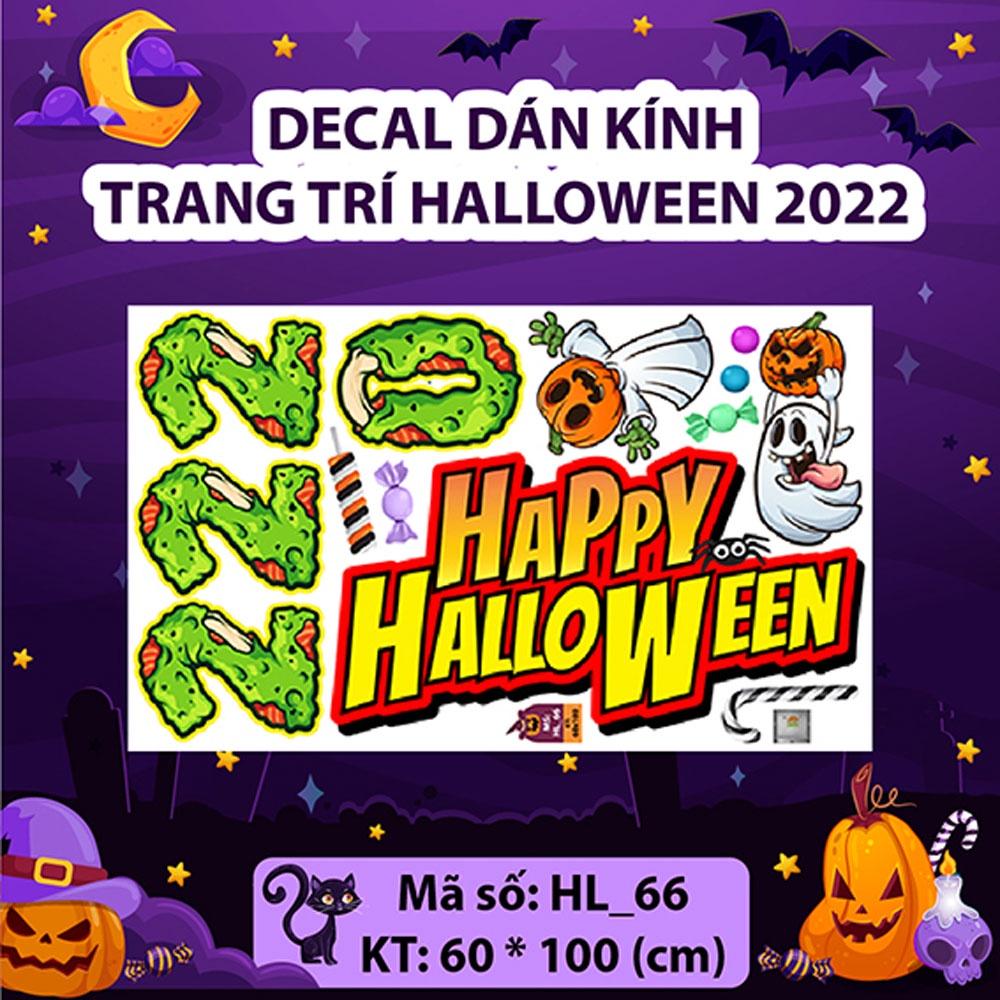 DECAL TRANG TRÍ HALLOWEEN 2022 COMBO VUI CHƠI HALLOWEEN