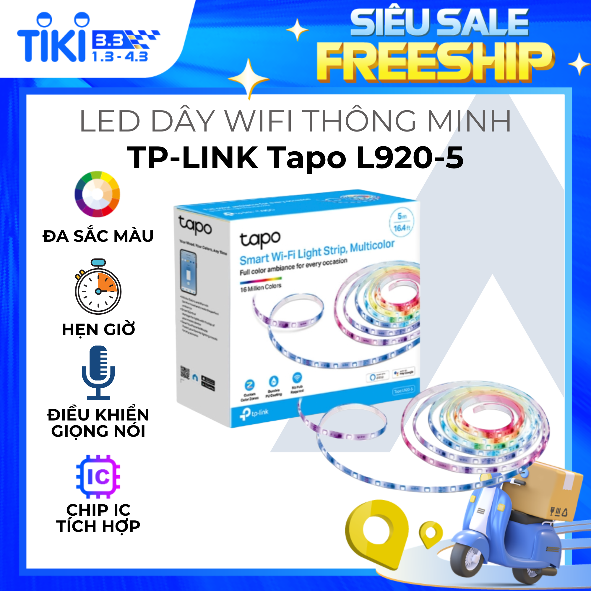 Bộ Led Dây TP-Link Tapo L920-5 WiFi Thông Minh Nhiều Màu Sắc - Hàng Chính Hãng