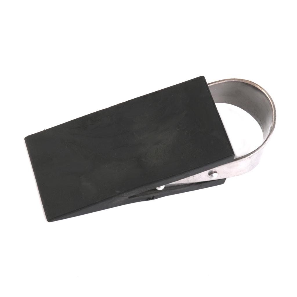 Rubber Stainless Steel Door Stopper Stop Door Block Wedge Black