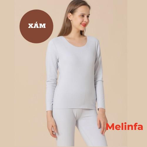 Bộ đồ giữ nhiệt cao cấp, bộ đồ thu đôngmặc nhà nữ ôm sát giữ ấm cơ thể co giãn bốn chiều mã VABD0185