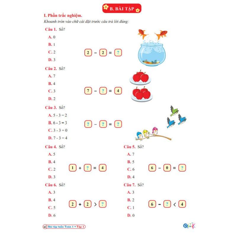 Sách - Bài Tập Tuần Toán 1 - Kết Nối Tri Thức Với Cuộc Sống - Tập 1 (1 cuốn)