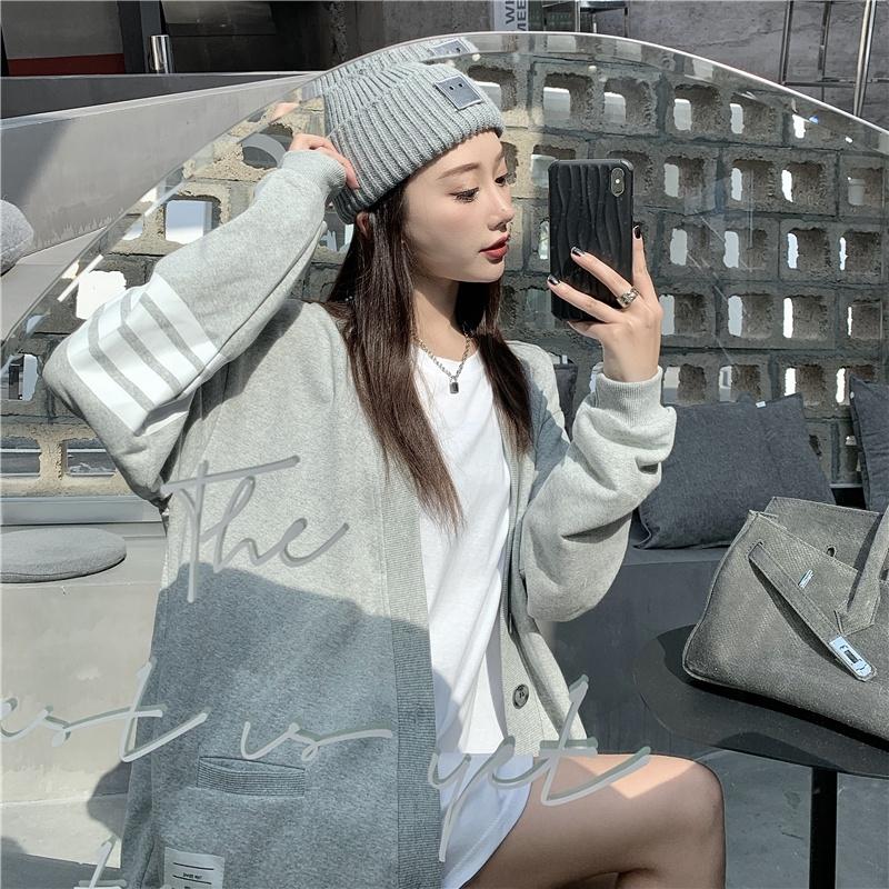 Áo Cardigan Kẻ vạch tay phong cách Ulzzang Hàn Quốc tay dài chất nỉ cotton mềm mịn cá tính CoolZ C020