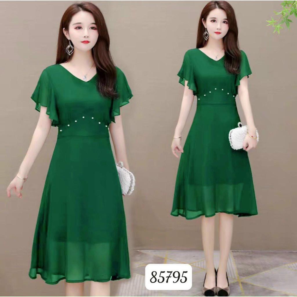 ĐẦM VOAN CHIFFON ĐÍNH CƯỜM NGẮN TAY SANG TRỌNG THÍCH HỢP CHO BẠN ĐI DỰ TIỆC MẪU MỚI NHẤT HIỆN NAY