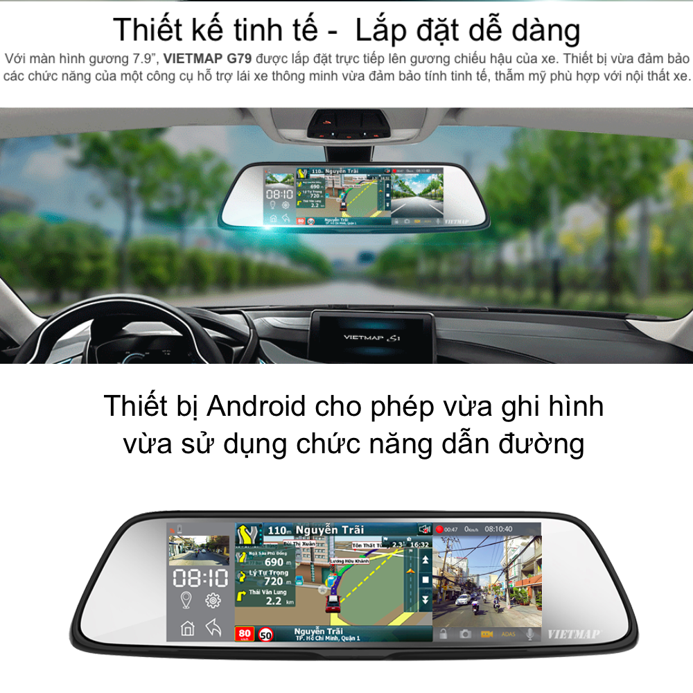 Camera Hành Trình Vietmap G79 (Thẻ 64gb) - Hàng Chính Hãng