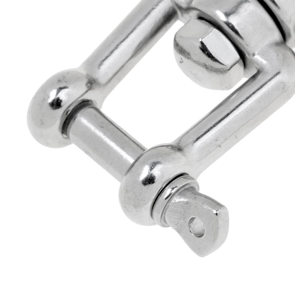 6mm 8mm 2Pcs Marine Stainless Steel Boat Swing Shackle Connecting Jaw