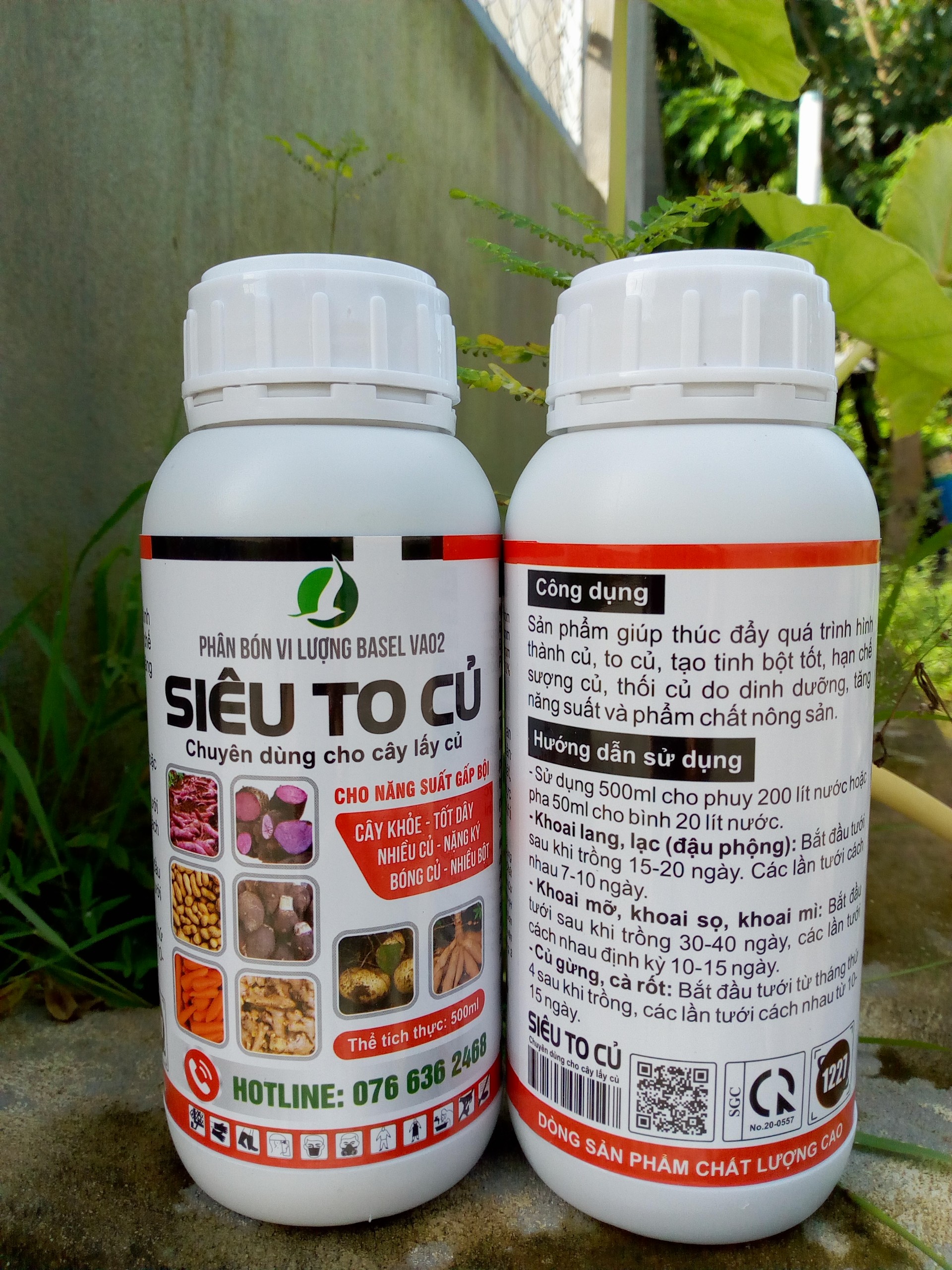 PHÂN BÓN SIÊU TO CỦ GIÚP CỦ TO NHANH, NẶNG KÍ, BÓNG ĐẸP 500ML