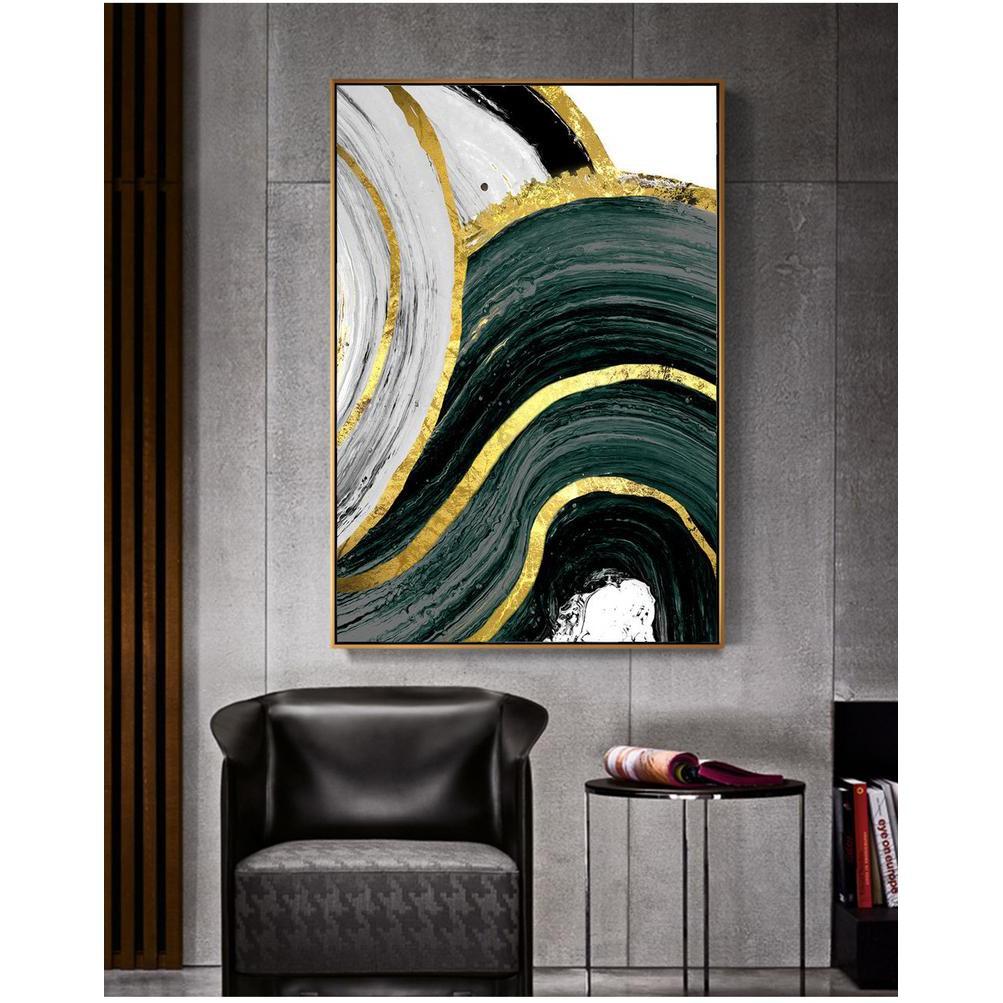 Tranh treo tường | Tranh trừu tượng Abstract black and golden printable Wall Art Decor Home Decoration