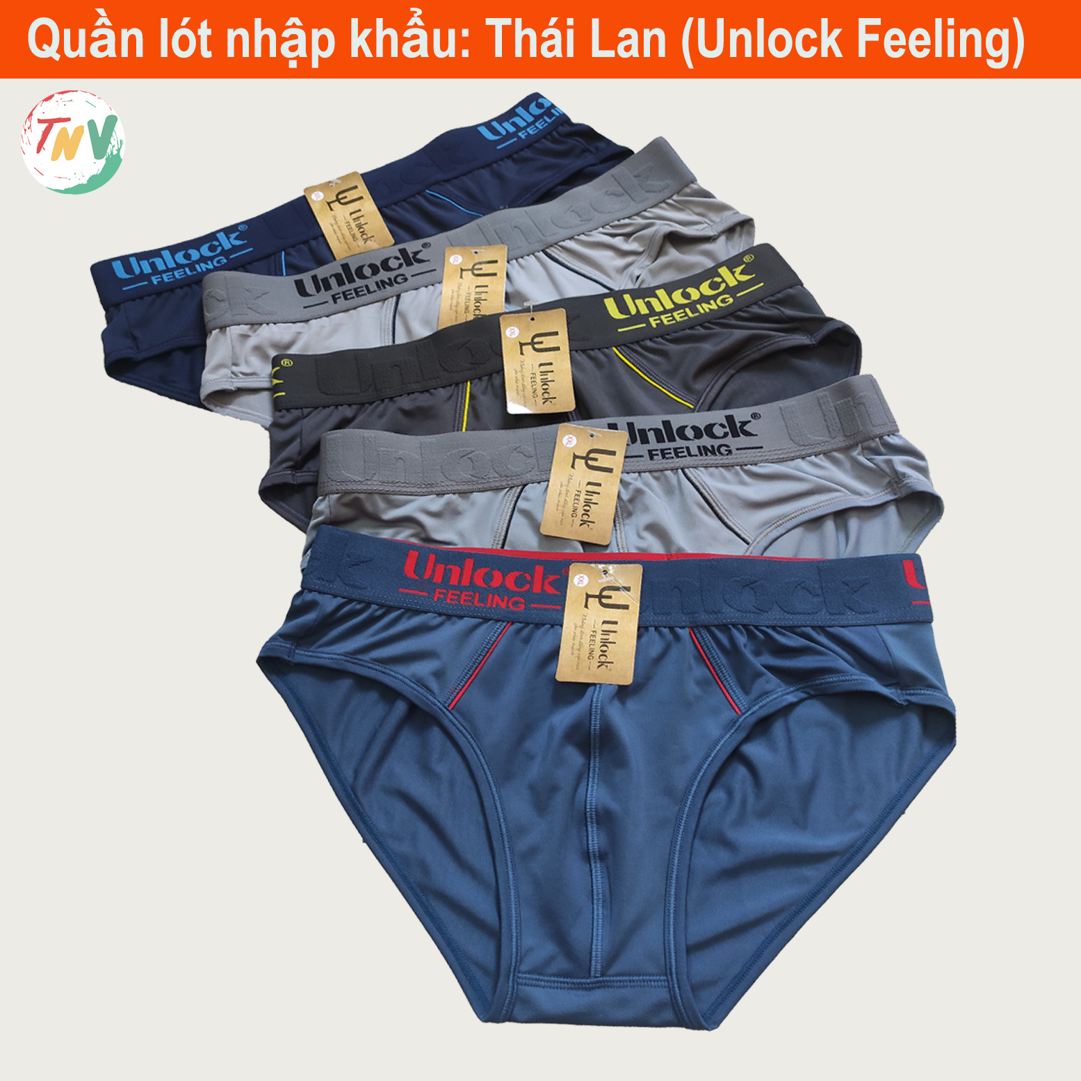 Combo 5 quần lót Nam Thái Lan (Unlock Feeling)