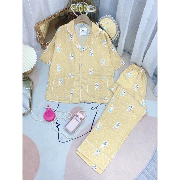 Bộ Pyjama Lụa Mango mềm mịn thiết kế xinh xắn