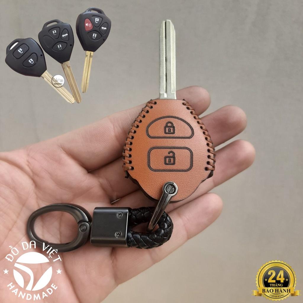 Bao da chìa khóa Toyota Vios, Yaris, Innova, Altis, Fortuner, Hilux, Camry da bò 100%, BH 2 năm