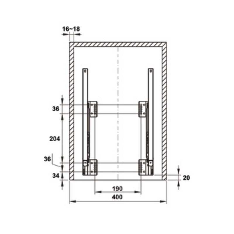 Thùng rác âm tủ Hafele 503.48.504 - Hàng Chính Hãng