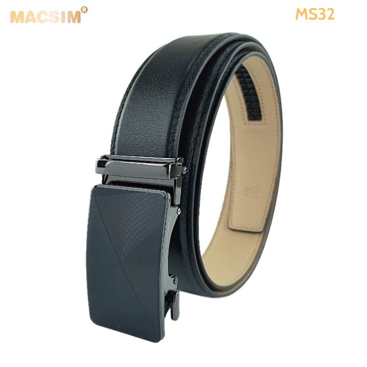 Thắt lưng nam -Dây nịt nam da thật cao cấp nhãn hiệu Macsim MS32