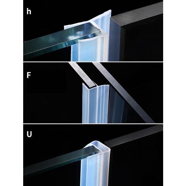 gioăng cao su chữ F chất liệu silicon cao cấp chuyên dụng gắn cửa kính cửa lùa vách kính nhà tắm ngăn nước bụi gó