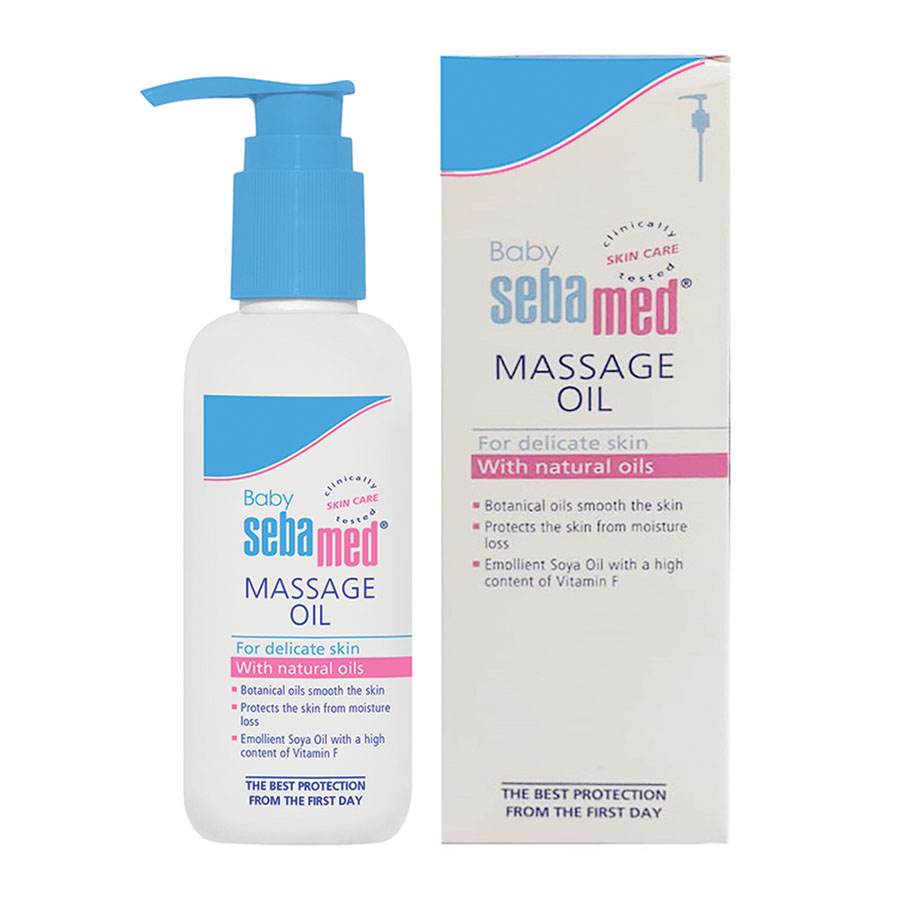 Tinh Dầu Massage Trẻ Em Baby Sebamed Massage Oil Chai 150Ml Từ Đức Giúp Làm Mềm Mịn Da, Bảo Vệ Da, Kích Thích Tuần Hoàn Máu Trẻ, Phát Triển Trí Não