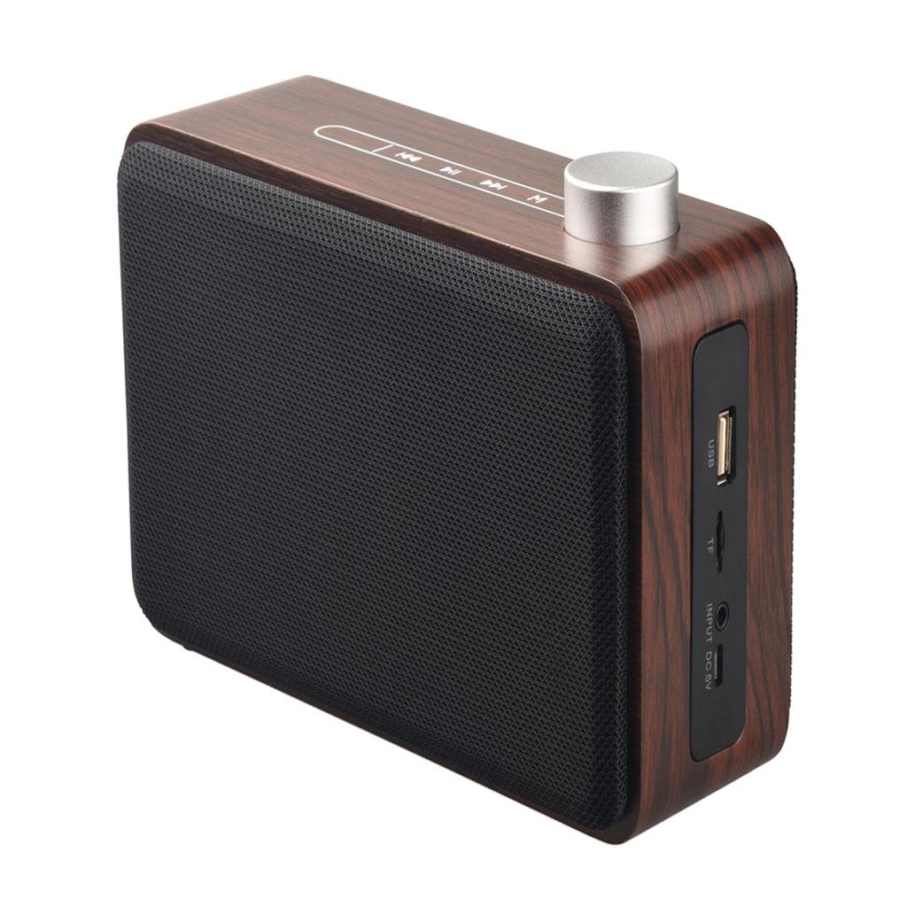 Rechargeable Wireless Wooden Bluetooth Speaker Mini Portable Stereo Speaker