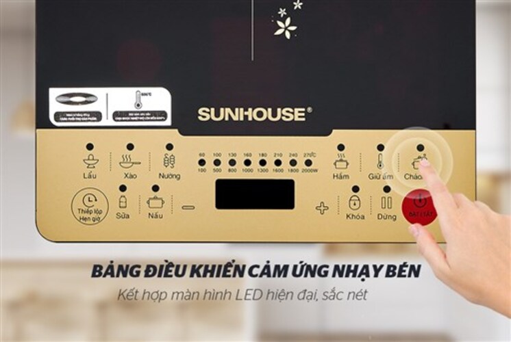 Bếp Điện Từ Đơn Cảm Ứng Sunhouse SHD6861 - Tặng Nồi Lẩu - Hàng chính hãng