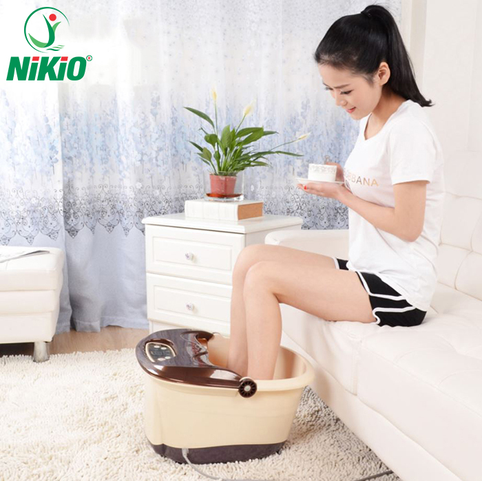 Bồn ngâm chân massage Nikio NK-192 - Hỗ trợ cải thiện giấc ngủ, giảm stress, tự đun nóng và giữ ấm nước, trục xoay mát xa tự động