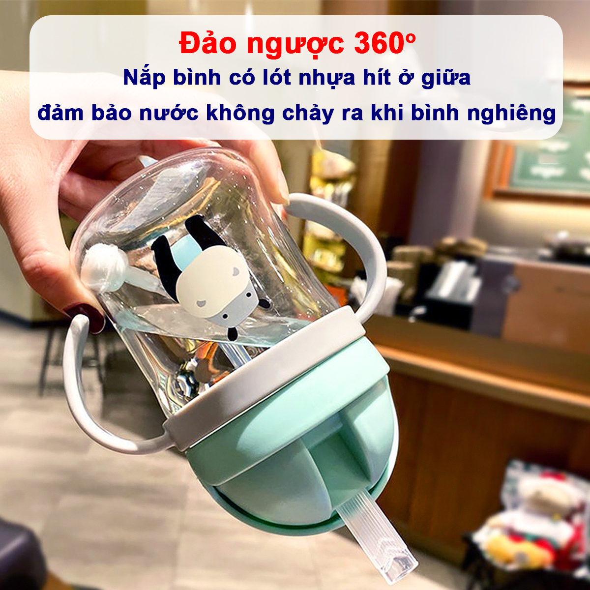 Bình nước cho bé chống sặc cao cấp Baby-S, Bình tập uống nước cho bé bằng nhựa PP chịu nhiệt tốt – SBN009