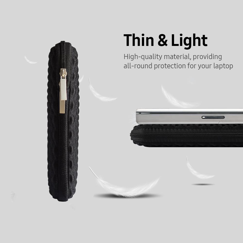 13.3/14/15in Túi Laptop Cao Chất Lượng Vải Nhiều Lớp Bảo Vệ Không Gian Lớn Mỏng & Nhẹ làm Dày Lót Đen Chống Nước