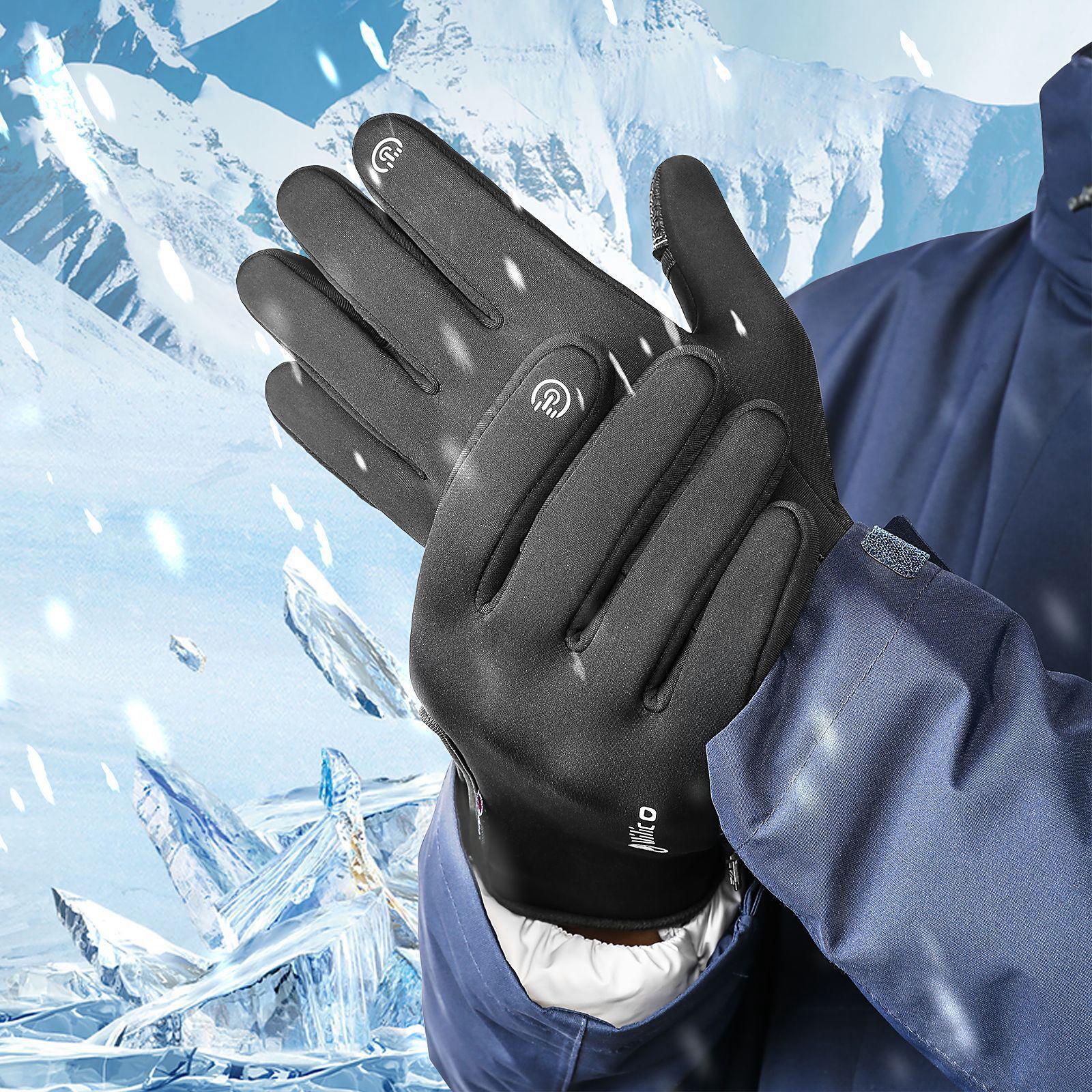 Thermal Gloves Riding Gloves Touch Screen Portable Winter Warm Gloves Winter Gloves for Running Men Camping Driving Commuting