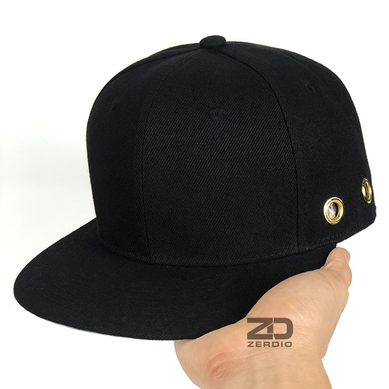 Nón hiphop, mũ snapback đen nam nữ SN95 vải kaki cao cấp