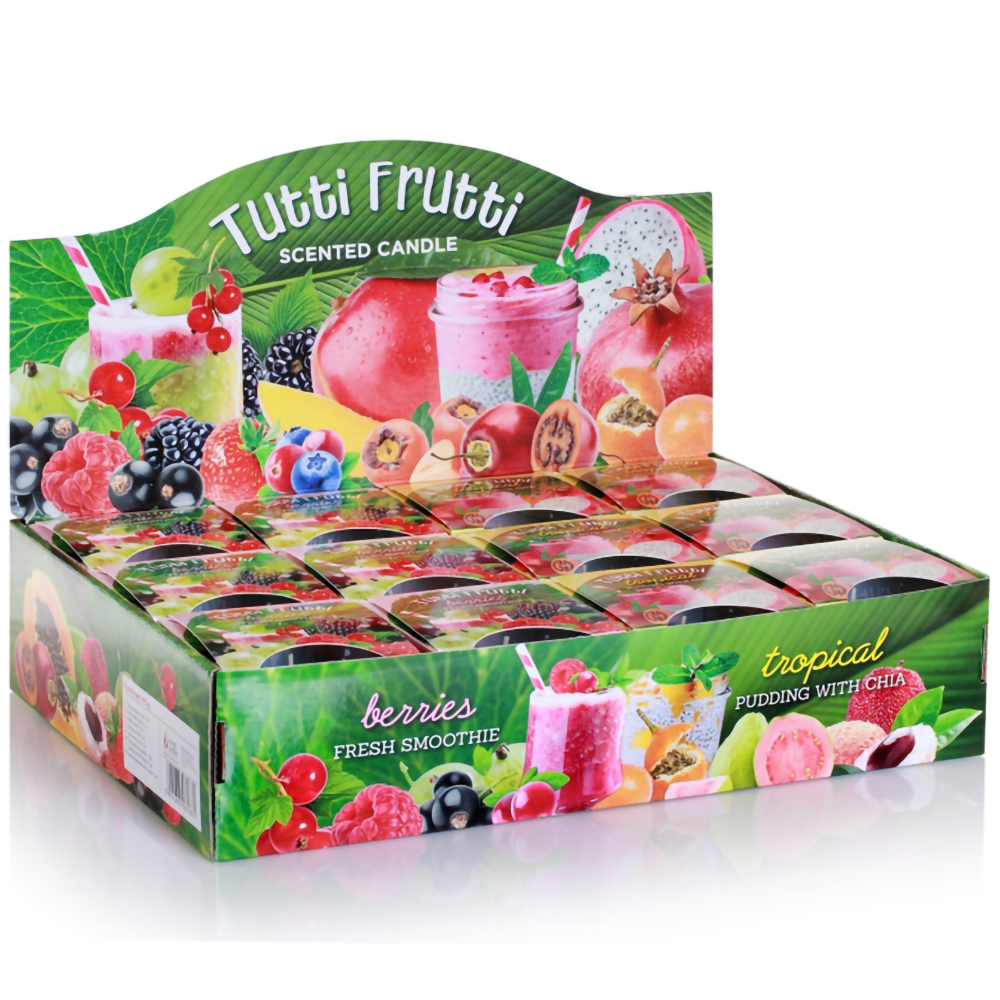 Ly nến thơm tinh dầu Bartek Tutti Frutti 115g QT1667 - trái cây rừng (giao mẫu ngẫu  nhiên)