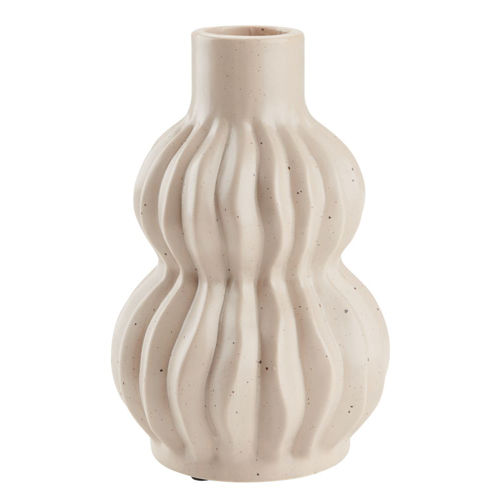 Lọ hoa | JYSK Thore | gốm | vàng cát | DK13xC19cm