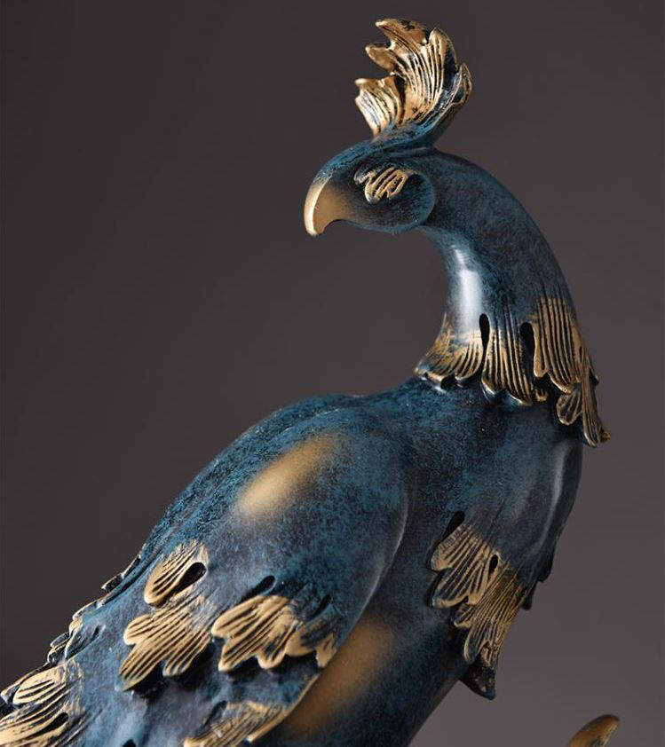 Tượng chim phượng hoàng lửa trang trí nội thất cao cấp - Đồ Decor trang trí nhà cửa đẹp - Mã T132